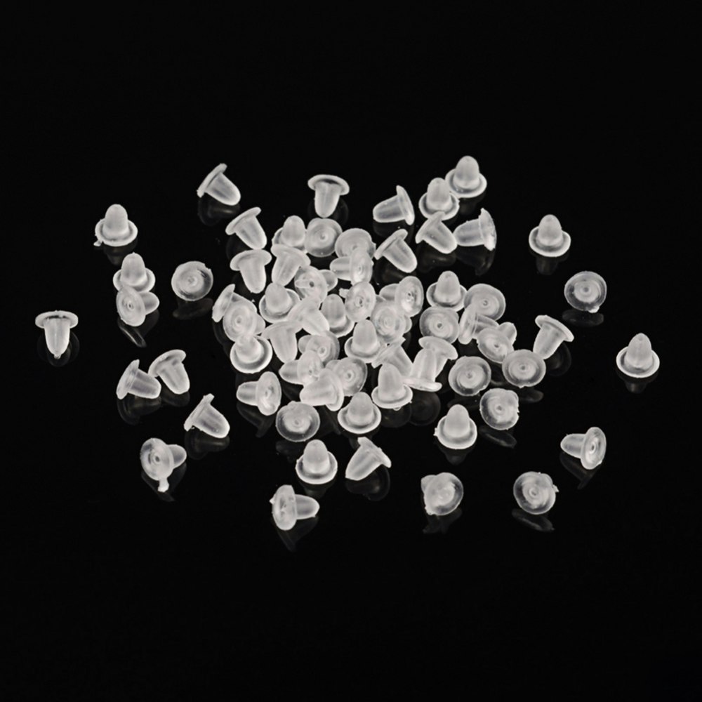 Örhängestop, 4x3.5x3.5mm, Plast
