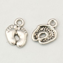 Barnfötter, Berlock, Tibetansk Silver, 25st