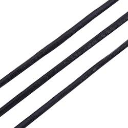 Lädersnöre, 2mm, Svart