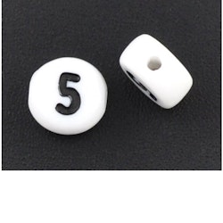 Sifferpärlor, 7mm, 5