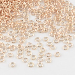 Bindringar, 6x1 mm, rose guld, 50 st