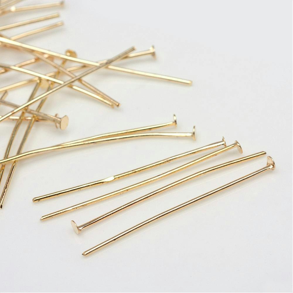 Hattpinnar, 50x0,7 mm, guld, 30 st