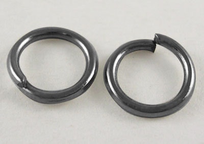 Bindringar, 6x0,7 mm, Gunmetal, 50 st