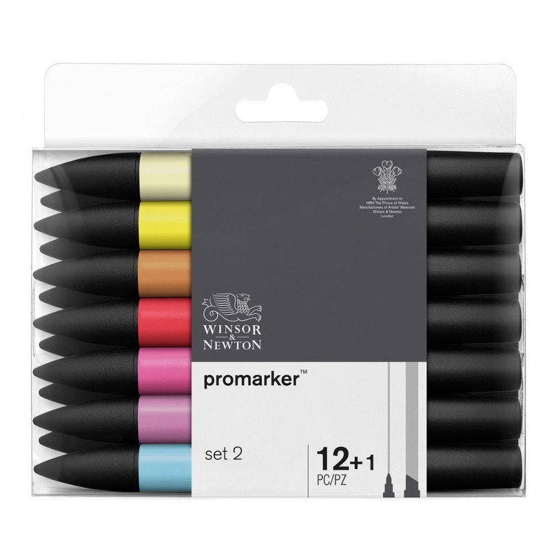 Promarkerset, Winsor & Newton, 12+1, Set 2