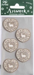 Deer white/wood