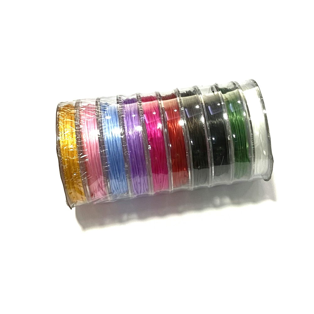 Elastisk tråd, 0,8mm, 10 Färger