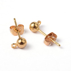 Örhänges stift, 16x0.8mm, 10par, Guld