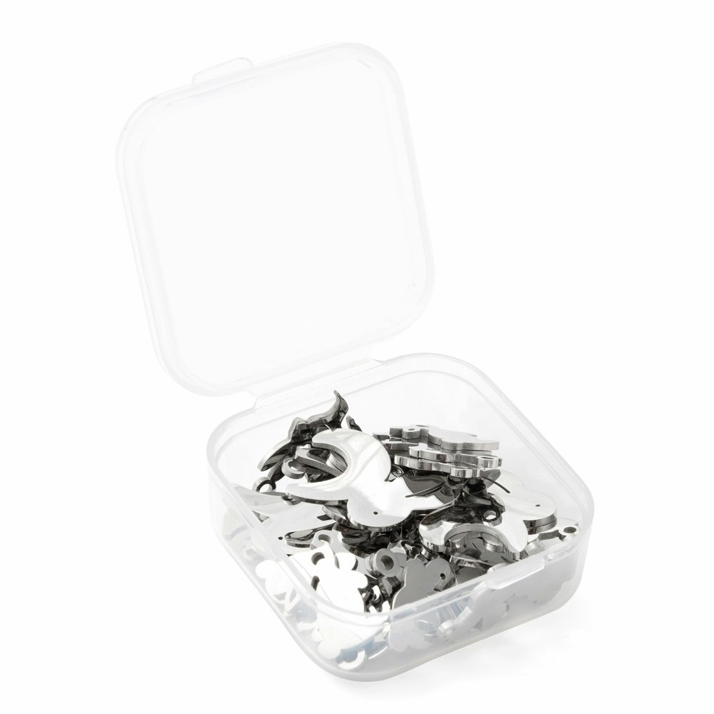 Berlock Mix, 30st, Rostfritt stål, Påsk harar