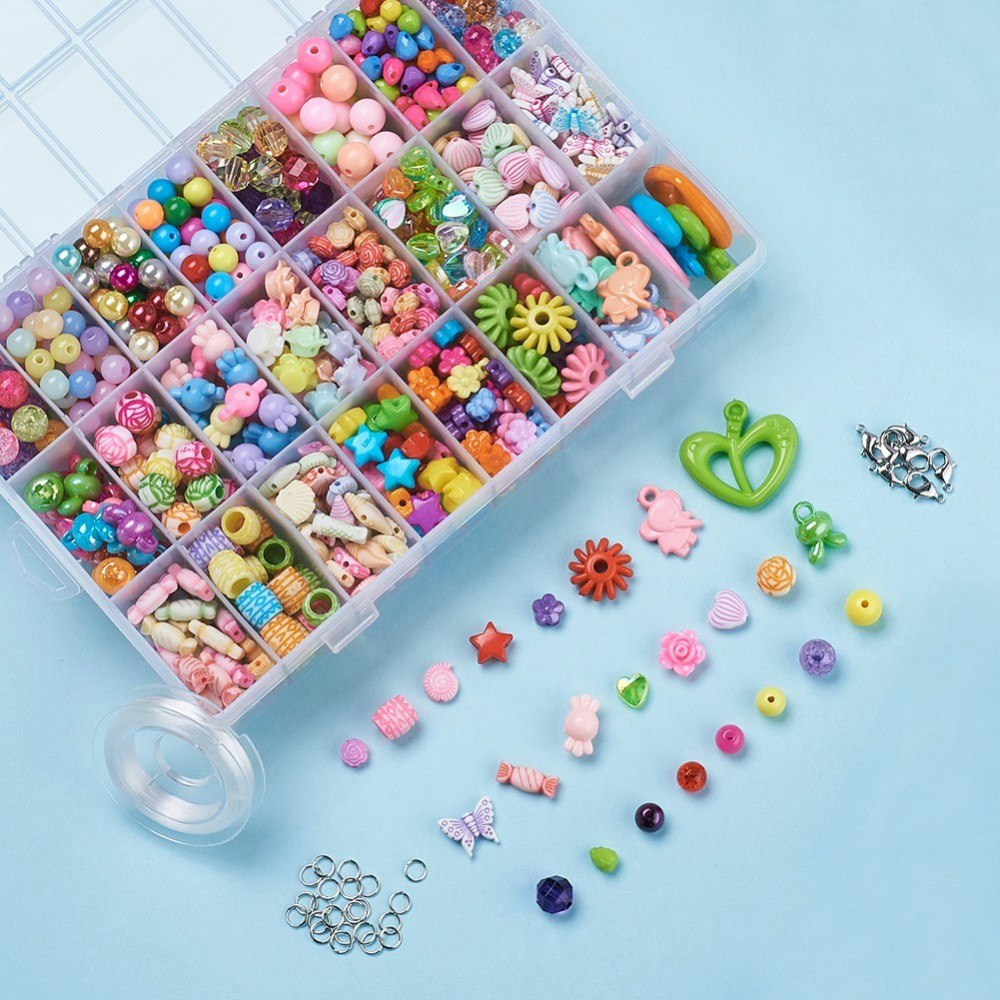 DIY smyckeskit plastpärlor