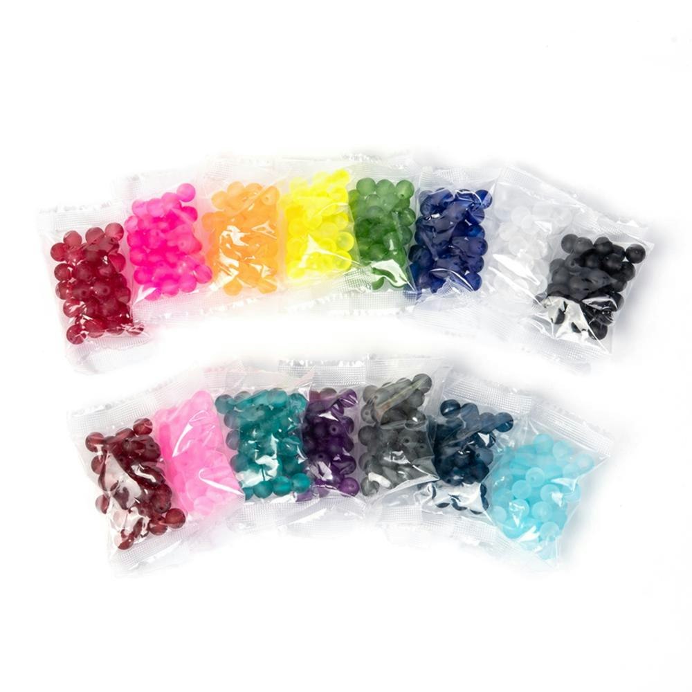 Frostade pärlor 8mm, 15 Färger
