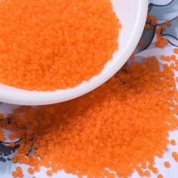 MIYUKI, Japanese Seed Beads, Round, 11/0, Matte Transparent Orange