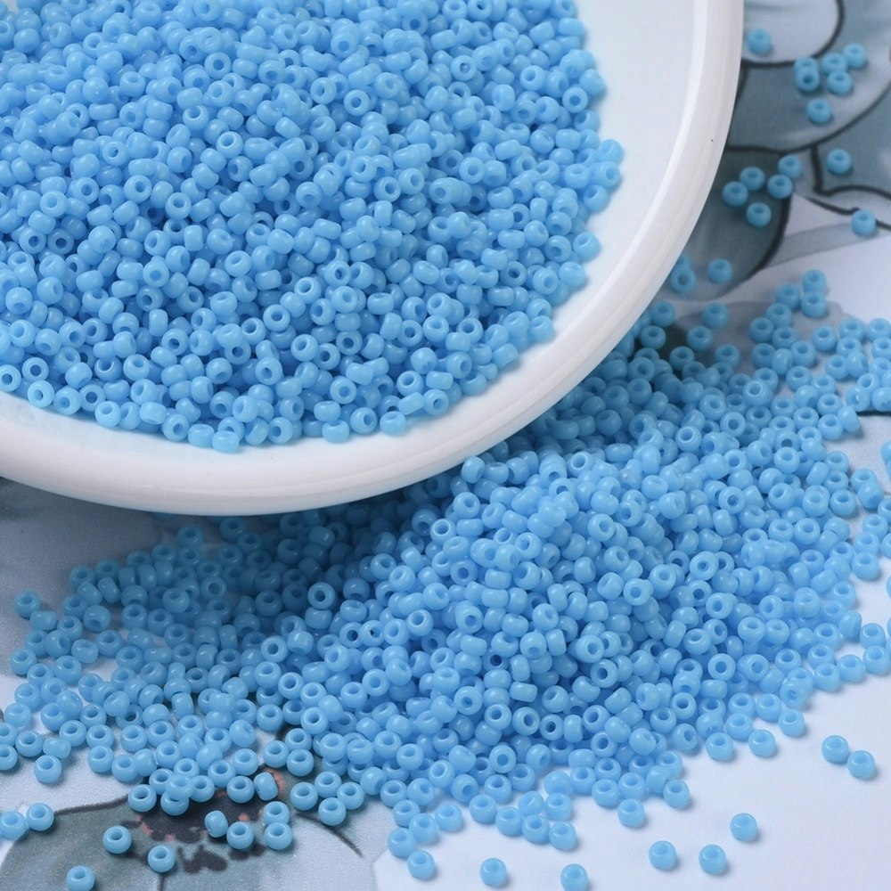 MIYUKI, Japanese Seed Beads, Round, 11/0, Opaque Turquoise Blue