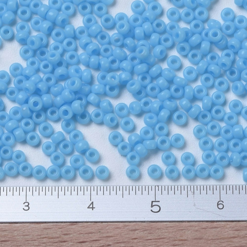 MIYUKI, Japanese Seed Beads, Round, 11/0, Opaque Turquoise Blue