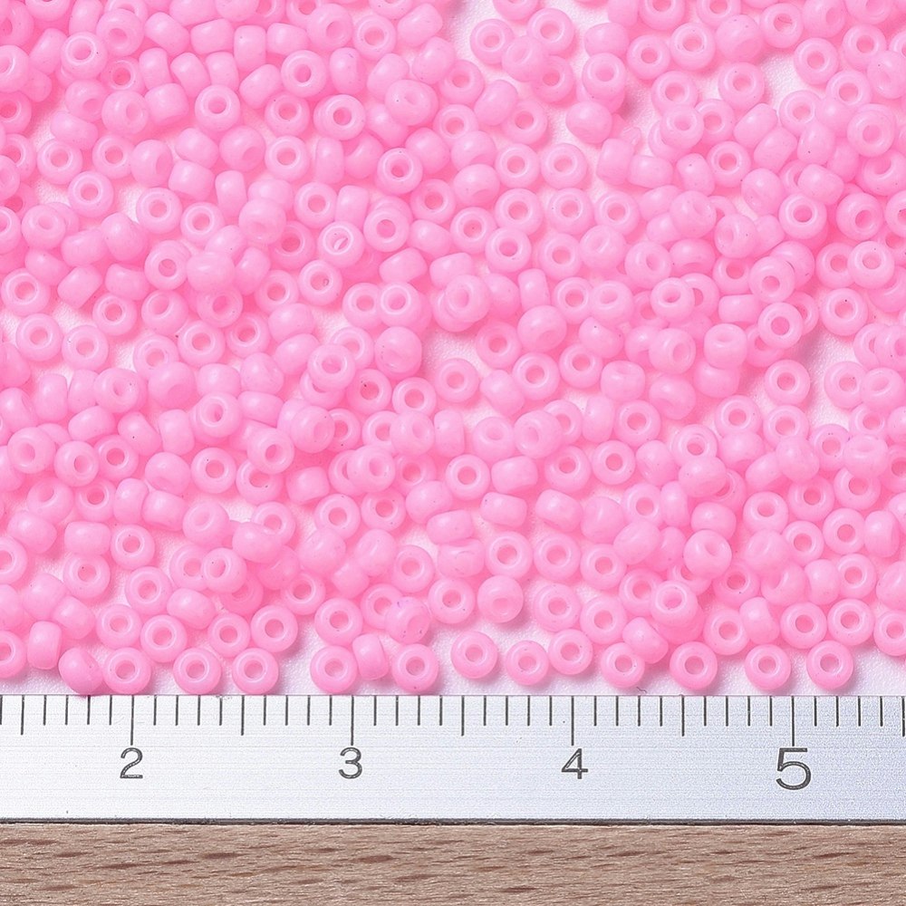 MIYUKI, Japanese Seed Beads, Round, 11/0, Opaque Cotton Candy Pink