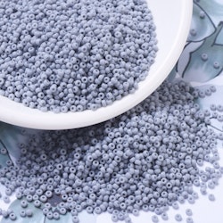 MIYUKI, Japanese Seed Beads, Round, 11/0, Opaque Cement Gray