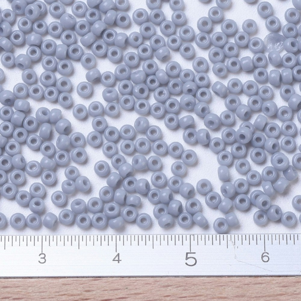 MIYUKI, Japanese Seed Beads, Round, 11/0, Opaque Cement Gray