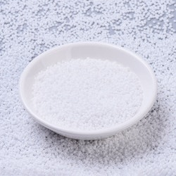MIYUKI, Japanese Seed Beads, Round, 11/0, Matte White AB
