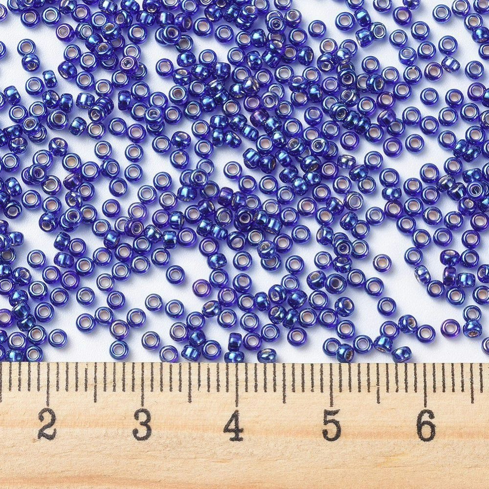 MIYUKI, Japanese Seed Beads, Round, 11/0, Silverlined Cobalt AB