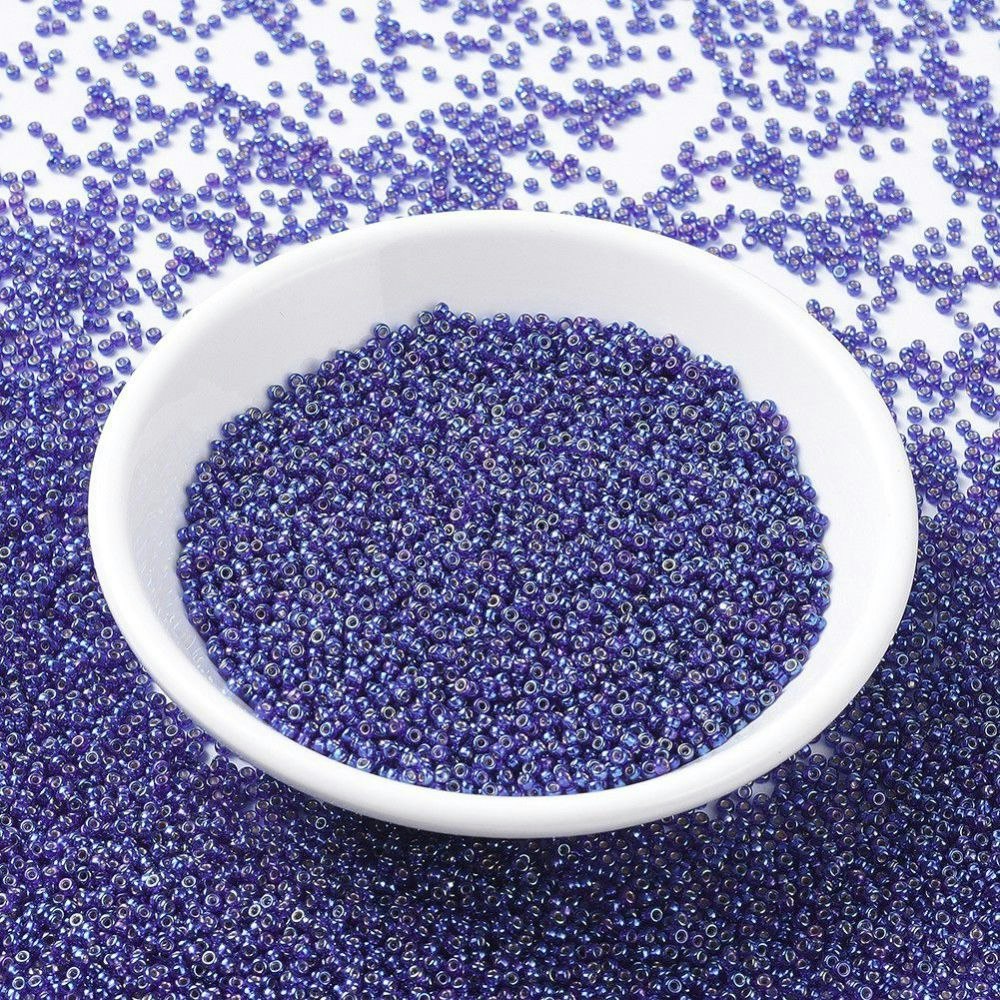 MIYUKI, Japanese Seed Beads, Round, 11/0, Silverlined Cobalt AB