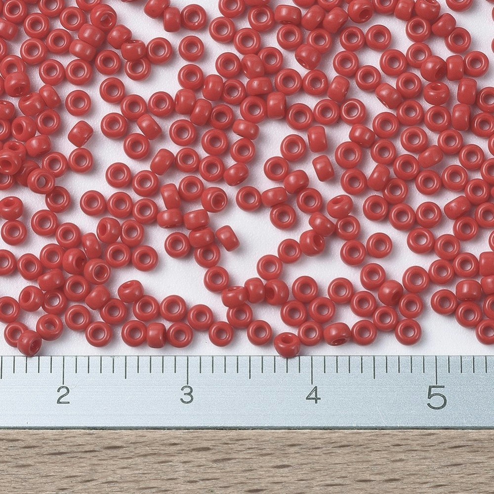 MIYUKI, Japanese Seed Beads, Round, 11/0, Opaque Red