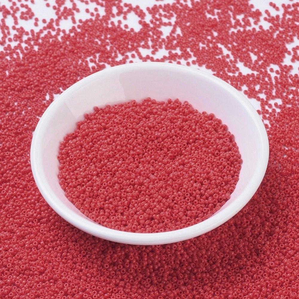 MIYUKI, Japanese Seed Beads, Round, 11/0, Opaque Vermillion Red