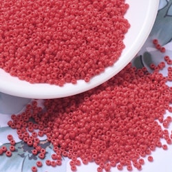 MIYUKI, Japanese Seed Beads, Round, 11/0, Opaque Vermillion Red
