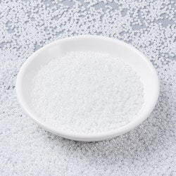 MIYUKI, Japanese Seed Beads, Round, 11/0, White Pearl Ceylon