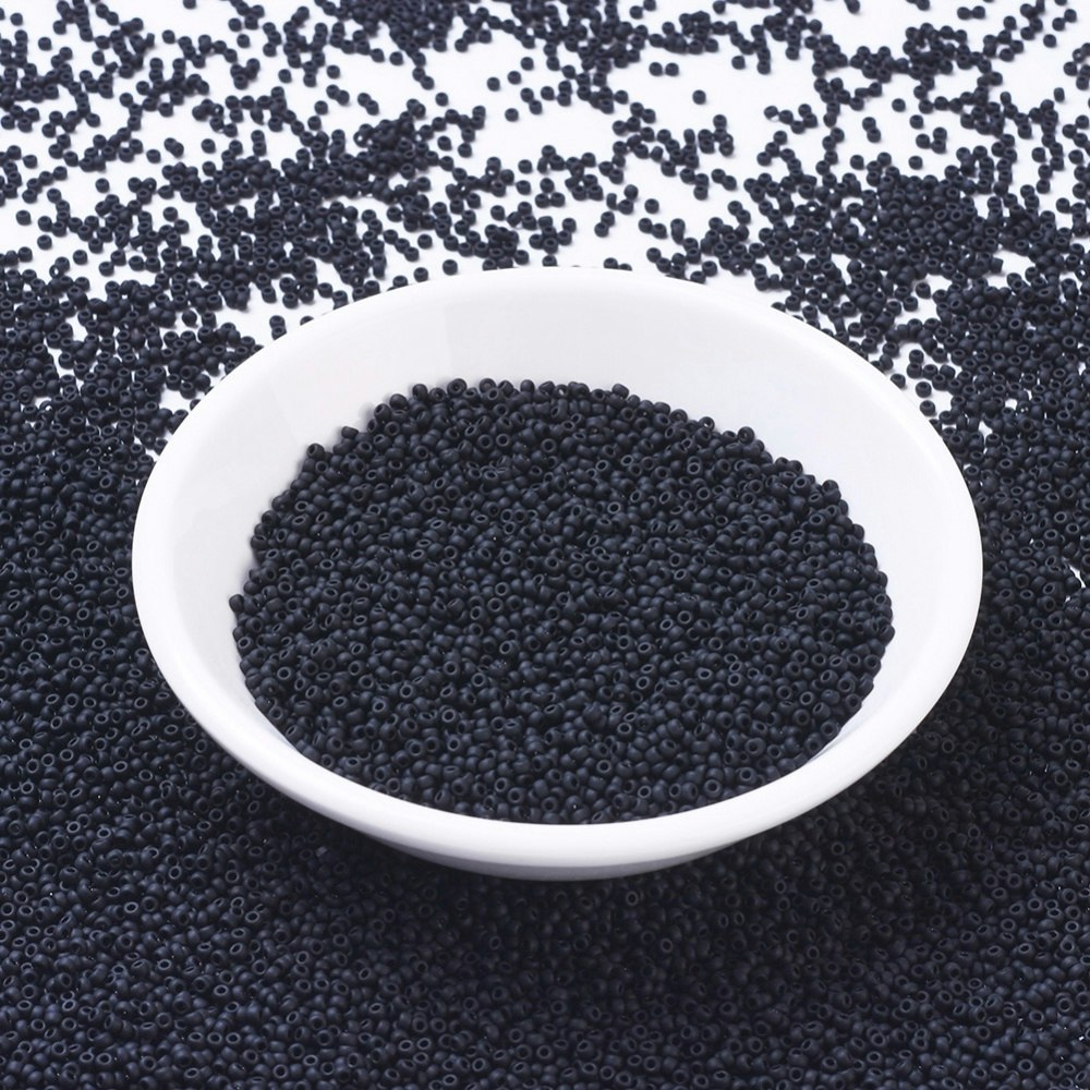 MIYUKI, Japanese Seed Beads, Round, 11/0, Matte Black