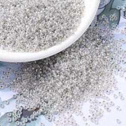MIYUKI, Japanese Seed Beads, Round, 11/0, Silverlined Crystal AB