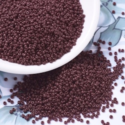 MIYUKI, Japanese Seed Beads, Round, 11/0, Opaque Red Brown