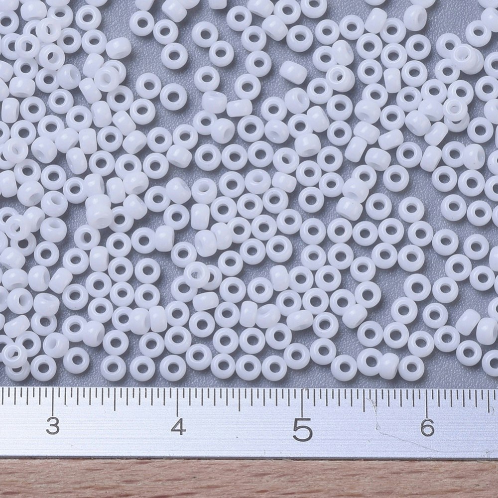 MIYUKI, Japanese Seed Beads, Round, 11/0, Opaque White