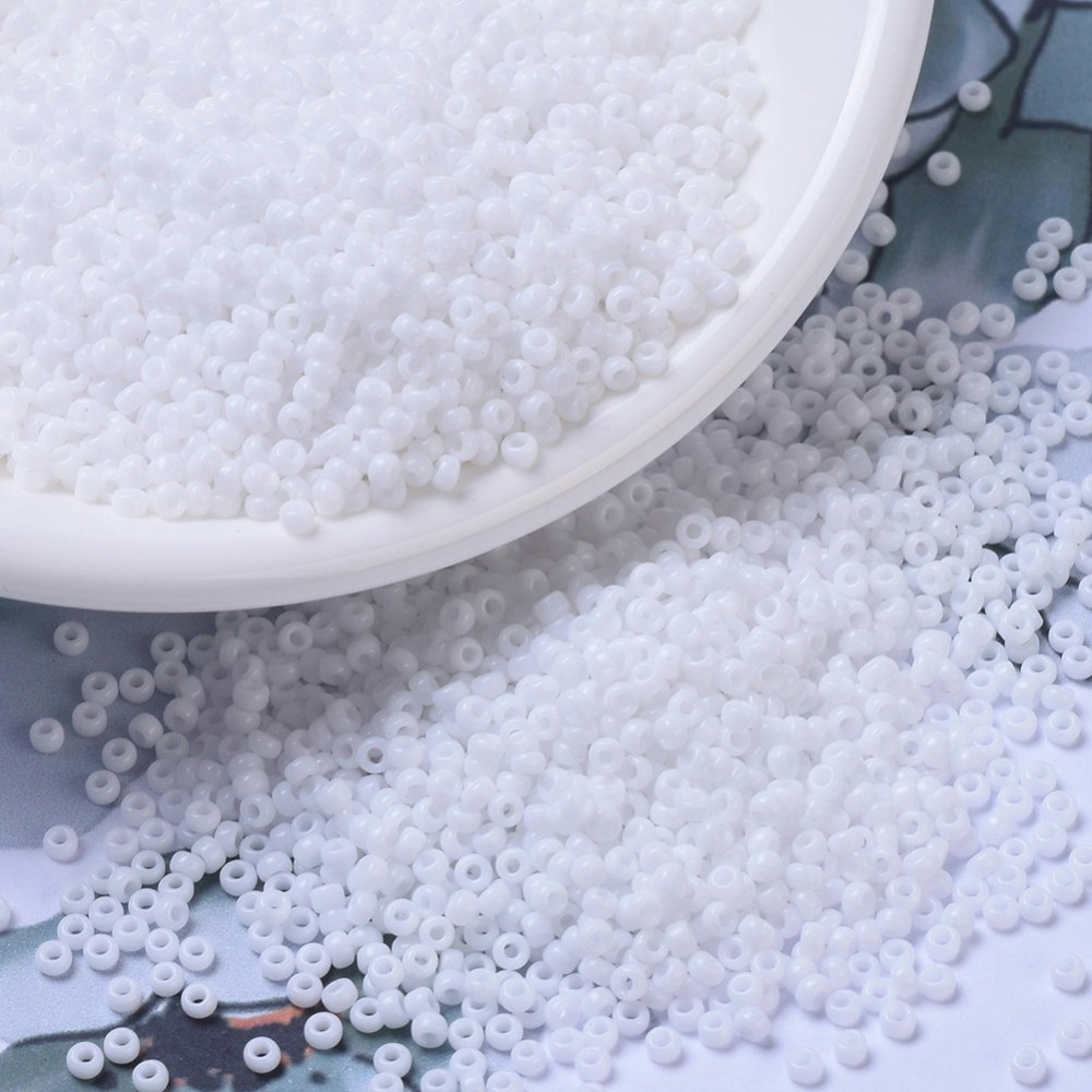 MIYUKI, Japanese Seed Beads, Round, 11/0, Opaque White
