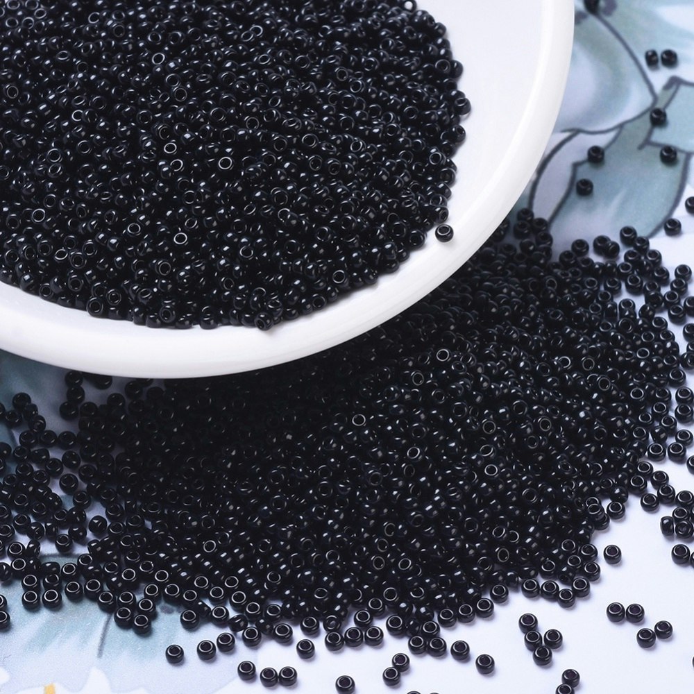 MIYUKI, Japanese Seed Beads, Round, 11/0, Black