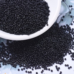 MIYUKI, Japanese Seed Beads, Round, 11/0, Black