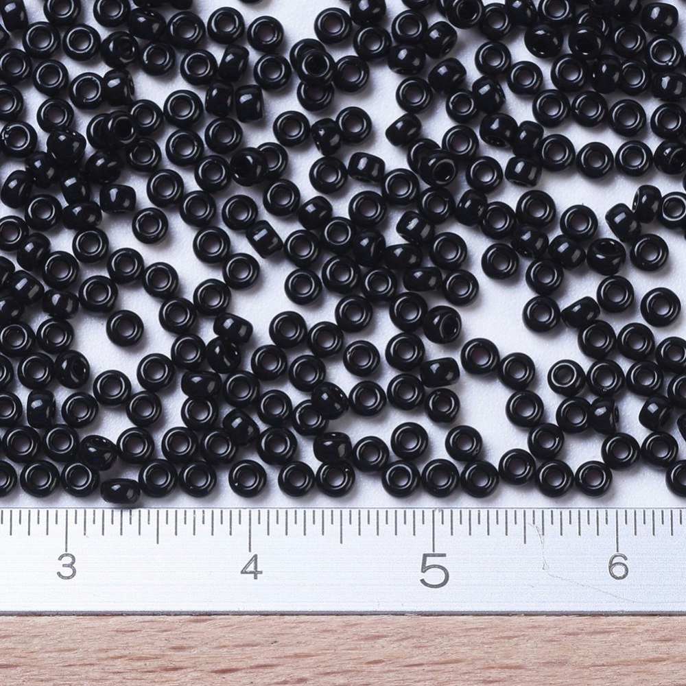MIYUKI, Japanese Seed Beads, Round, 11/0, Black