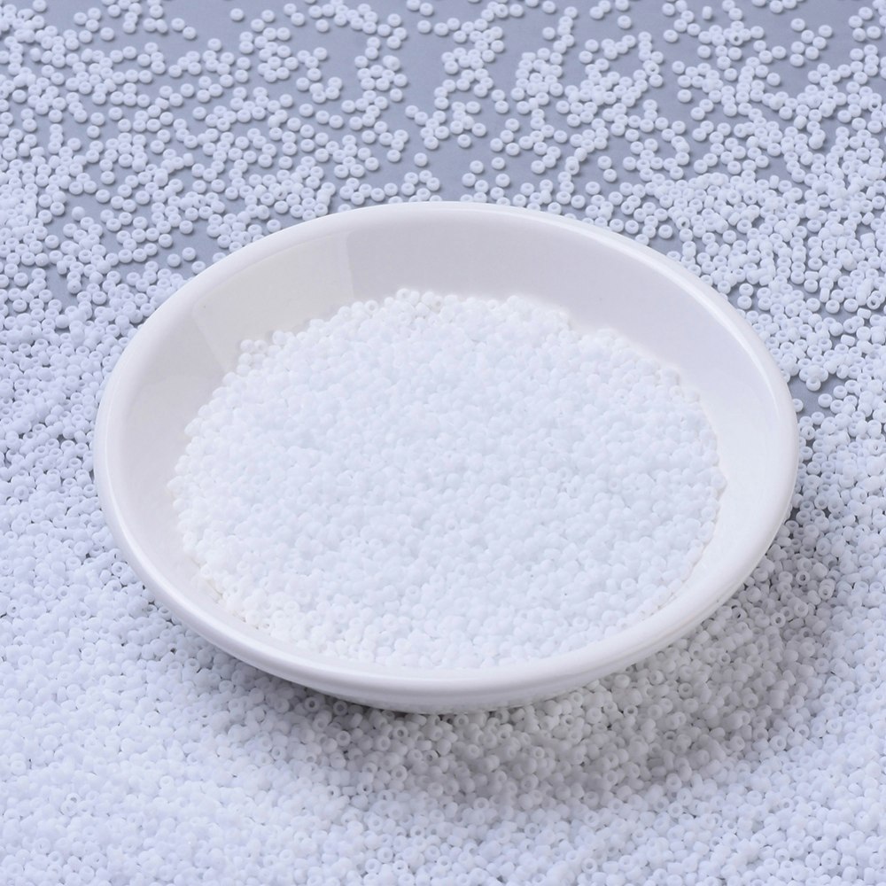 MIYUKI, Japanese Seed Beads, Round, 11/0, Matte Opaque White