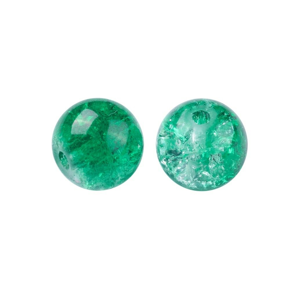 Krackelerad glaspärlor, 8mm