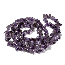 Naturell ametist, Chip, 5~9x5~9mm, 1 Sträng