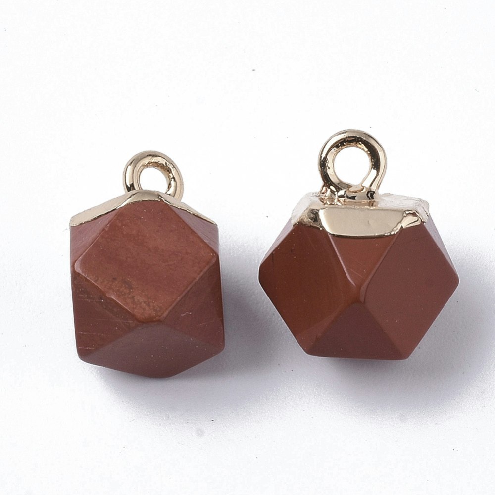 Naturell Röd Jaspis, Hänge, 12x10x10mm, 1st