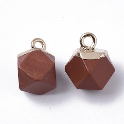 Naturell Röd Jaspis, Hänge, 12x10x10mm, 1st