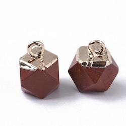 Naturell Röd Jaspis, Hänge, 12x10x10mm, 1st