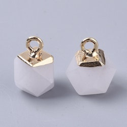 Naturell Vit Jade, Hänge, 12x10x10mm, 1st