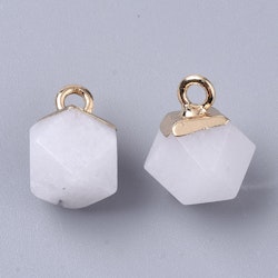 Naturell Vit Jade, Hänge, 12x10x10mm, 1st