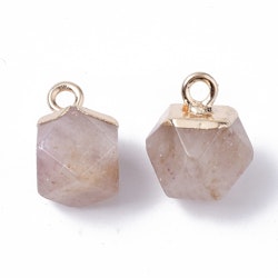 Naturell Jordgubbskvarts, Hänge, 12x10x10mm, 1st