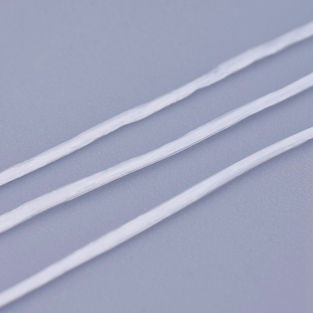 Elastisk tråd, 0,8mm, 10 meter, Vit
