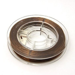 Elastisk tråd, 0,8mm, 10 meter, Kokosnöts Brun