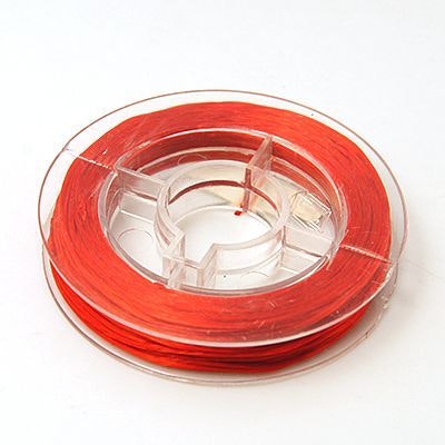 Elastisk tråd, 0,8mm, 10 meter, Röd