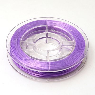 Elastisk tråd, 0,8mm, 10 meter, Medium lila