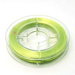 Elastisk tråd, 0,8mm, 10 meter, Gulgrön