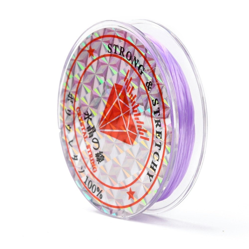 Elastisk tråd, 0,8mm, 10 meter, Lila